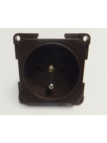 Gniazdo Schuko 250V/10-16A brązowe - Fawo