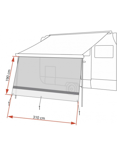 Ścianka przeciwsłoneczna do markizy Sun View XL 325 - Fiamma