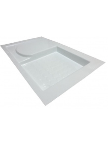 Brodzik prysznicowy 1155 x 695 x h100 mm - Biały