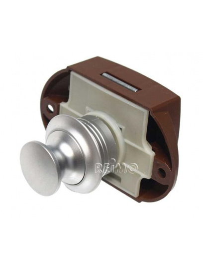Zamek meblowy wciskany Chrom Mat