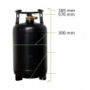 Butla gazowa 30 l z wielozaworem 80% BANK GAS GAZ  - Campko