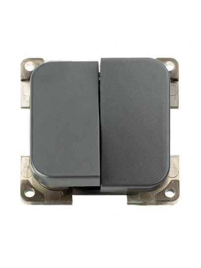 Przełącznik podwójny C-line 12V/230V antracyt - Haba