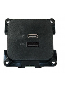Gniazdo C-line USB A + C czarne - Haba