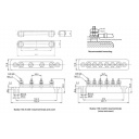 Busbar 150A 4P + osłona Rozdzielacz DC 150A 4p Victron Energy