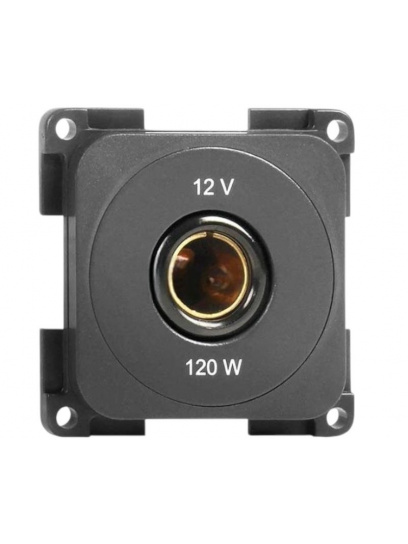 Gniazdo samochodowe ścienne 12 V/120 W/10 A Inprojal ciemnoszare - Fawo