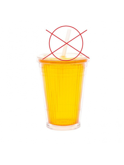 OUTLET - Kubek z pokrywką Yellow - Gimex