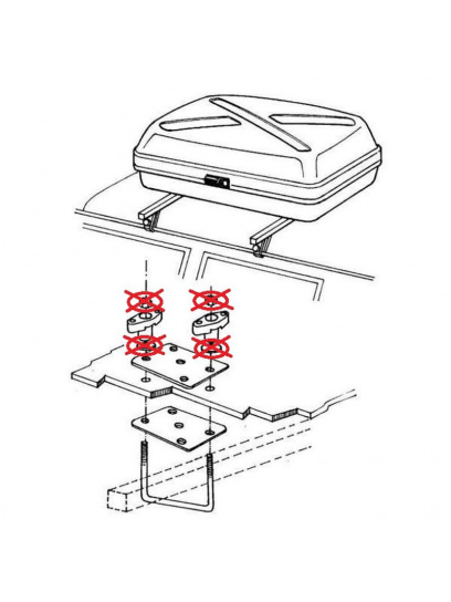 OUTLET - Uchwyty mocujące do boxu dachowegoTop Box Mounting Bridges - Thule