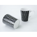 Zestaw obiadowy z melaminy Black-White 16 cz. - Camp4