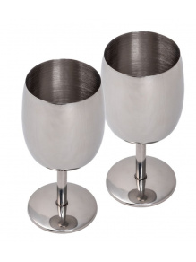 Kieliszki do wina ze stali nierdzewnej 230 ml 2 szt. - Camp4