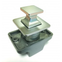 Zamek meblowy wciskany Push Lock srebrny