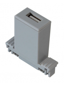 Port USB do systemu szynowego srebrny