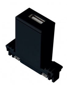 Port USB do systemu szynowego czarny
