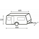 Pokrowiec na przyczepę kempingową Caravan Cover Design 12M 600-650 cm - Brunner