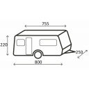 Pokrowiec na przyczepę kempingową Caravan Cover Design 12M 750-800 cm - Brunner