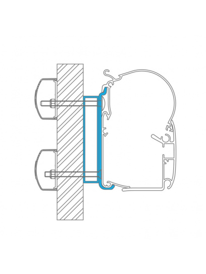 Adapter do markizy ściennej PerfectWall Dethleffs Globebus 4 m - Dometic
