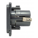 Gniazdo ścienne C-line 12V antracyt - Haba