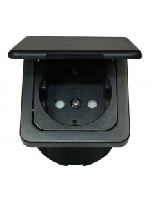 Gniazdo Schuko C-line 230V + klapka + isobox antracyt - Haba