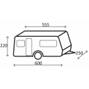 Pokrowiec na przyczepę kempingową Caravan Cover Design 12M 550-600 cm - Brunner