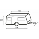 Pokrowiec na przyczepę kempingową Caravan Cover Design 12M 650-700 cm - Brunner
