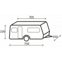 Pokrowiec na przyczepę kempingową Caravan Cover Design 12M 700-750 cm - Brunner