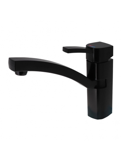 Bateria jednouchwytowa Capri ciepła/zimna woda czarny mat - Comet