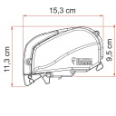 Markiza dachowa w kasecie F80s 370 Deep Black Ducato Royal Grey z Adapterem - Fiamma