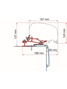 Adapter do markizy F80/F65 Rapido C55i/C86i 500 - Fiamma