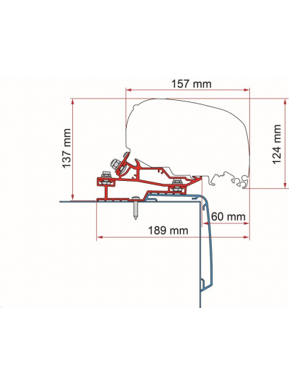 Adapter do markizy F80/F65 Rapido C55i/C86i 500 - Fiamma