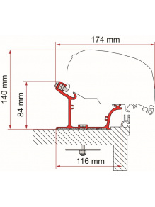 Adapter do markizy F80/F65 Adria Caravan od 2015 450 - Fiamma