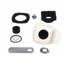 Zamek klapy kwadrat biały - Zadi