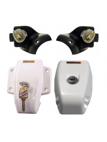 Zamki bezpieczeństwa do kabiny Ducato 2006-2021 / Boxer / Jumper 2006-2023 + zabezpieczenie drzwi HEOSystem biały - HEOSolution