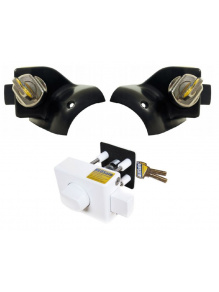 Zamki bezpieczeństwa do kabiny Ducato / Boxer / Jumper 2006-2021 + zabezpieczenie drzwi HEOSystem biały - HEOSolution
