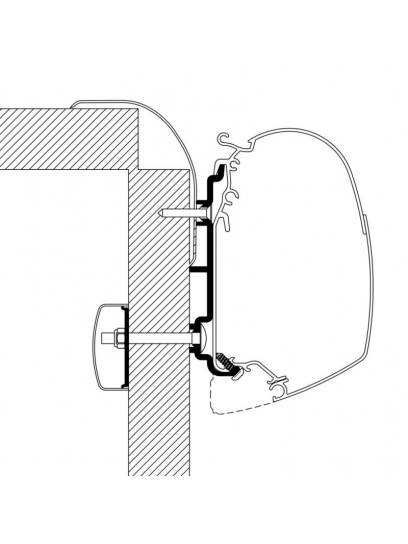 Adapter do markizy ściennej 5200/8000 Wall Frankia 5,00 m - Thule