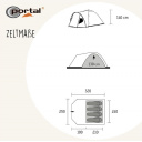 Namiot turystyczny 4 osobowy Zeta 4 Green - Portal Outdoor