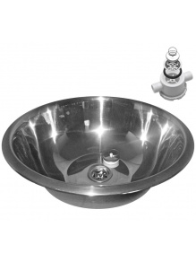 Zlewozmywak okrągły, umywalka do kampera przyczepy fi 29 cm z odpływem, syfonem Dometic