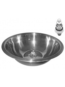 Zlewozmywak okrągły, umywalka do kampera przyczepy fi 34 cm z odpływem, syfonem Dometic