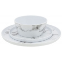 Zestaw obiadowy z melaminy Marble Table Ware 16 pcs - EuroTrail