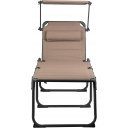 Łóżko plażowe z daszkiem Sunbed Aldi Brown - Portal Outdoor