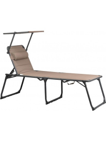 Łóżko plażowe z daszkiem Sunbed Aldi Brown - Portal Outdoor