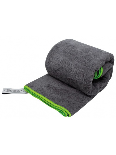 Ręcznik Frotte Microfiber Terry Towel L Charcoal/Green - TravelSafe
