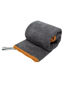 Ręcznik Frotte Microfiber Terry Towel L Charcoal/Orange - TravelSafe