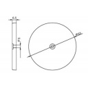 Odblask okrągły ze śrubą M5x14 mm - żółty