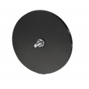 Odblask okrągły ze śrubą M5x14 mm i czarną ramką - żółty