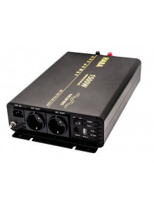 Falownik sinusoidalny inwerter przetwornica 1500 W 12 V - 230 V z funkcją ATS - Haba