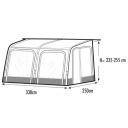 Przedsionek pompowany Vega 2.0 330 (235-255 cm) - Westfield
