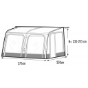 Przedsionek pompowany Vega 2.0 375 (235-255 cm) - Westfield