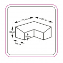 Pokrowiec na narożnik wypoczynkowy Cover Dining Corner Sofa 275x275x105xh70/100 cm - EuroTrail