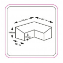 Pokrowiec na narożnik wypoczynkowy Cover Dining Corner Sofa 305x305x105xh70/100 cm - EuroTrail