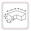 Pokrowiec na meble ogrodowe Cover Lounge Furniture L-shape XL lewy 350x250x105xh70/100 cm - EuroTrail