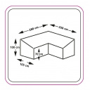 Pokrowiec na meble ogrodowe Cover Lounge Furniture L-shape XL prawy 350x250x105xh70/100 cm - EuroTrail
